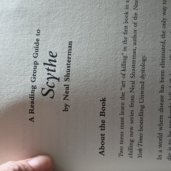 Very New Condition Trade Paperback  by Neal Shusterman: Scythe - Picture 4 of 5